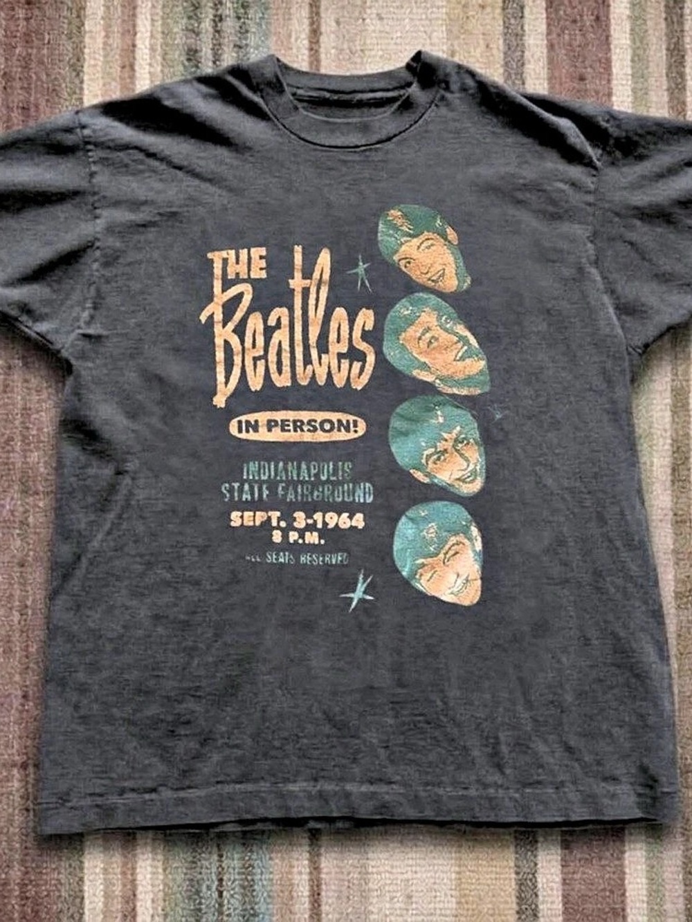 Black The Beatles Band T-Shirt